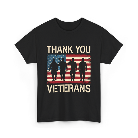 Thank You Veterans Veterans Day T-Shirt - Black