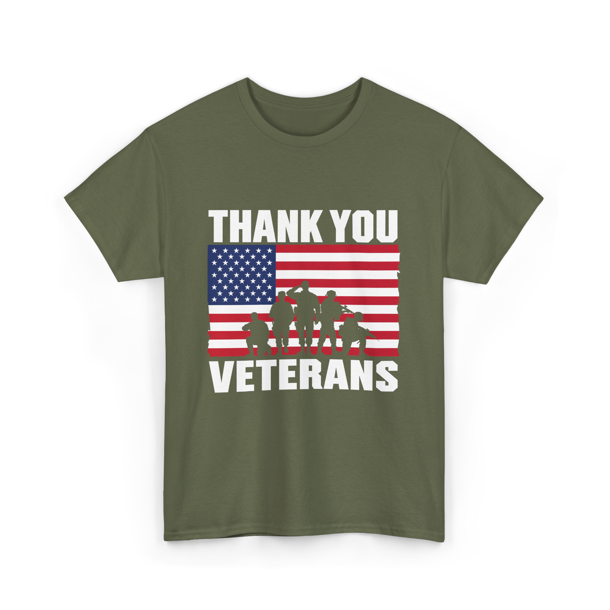 Thank You Veterans Veterans Day T-Shirt - Military Green