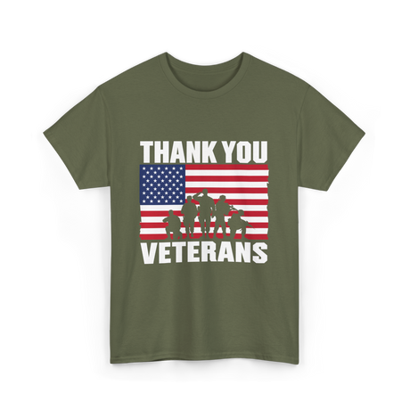 Thank You Veterans Veterans Day T-Shirt - Military Green