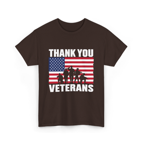 Thank You Veterans Veterans Day T-Shirt - Dark Chocolate