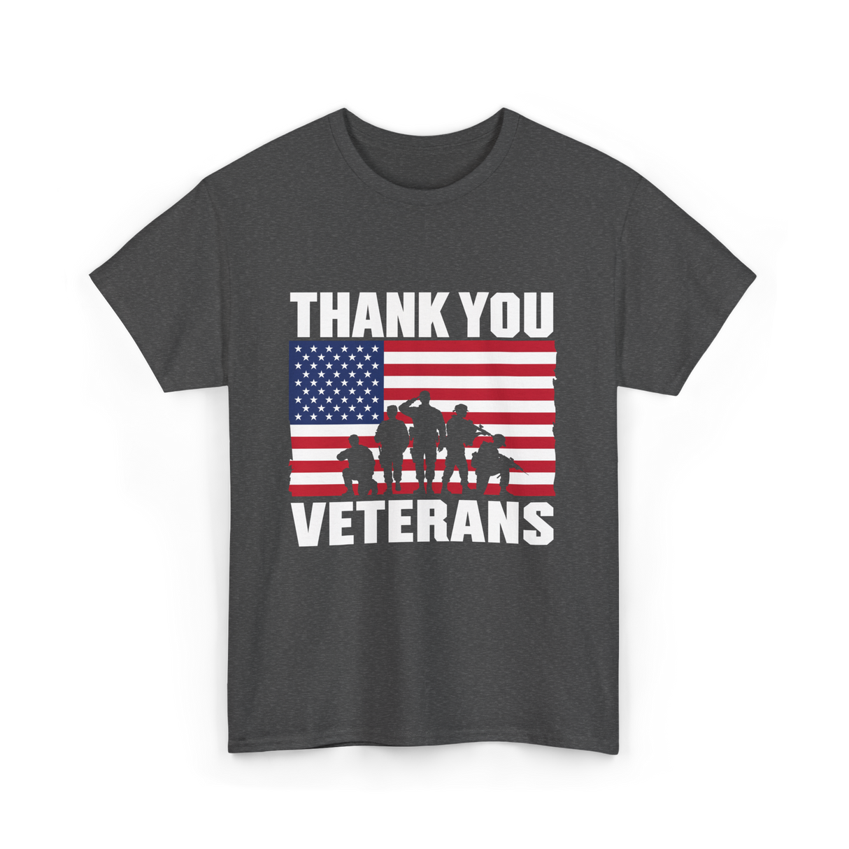 Thank You Veterans Veterans Day T-Shirt - Dark Heather