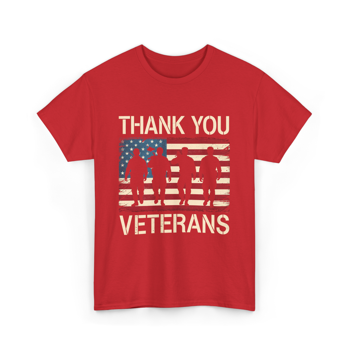 Thank You Veterans Veterans Day T-Shirt - Red