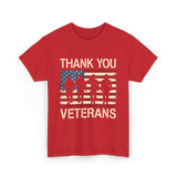 Thank You Veterans Veterans Day T-Shirt - Red