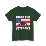 Thank You Veterans Veterans Day T-Shirt - Forest Green