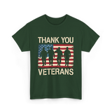 Thank You Veterans Veterans Day T-Shirt - Forest Green