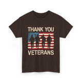 Thank You Veterans Veterans Day T-Shirt - Dark Chocolate