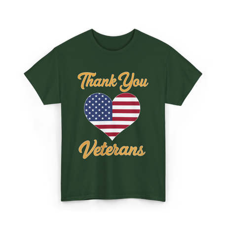 Thank You Veterans Veterans Day T-Shirt - Forest Green