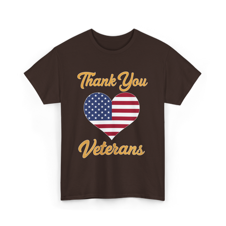 Thank You Veterans Veterans Day T-Shirt - Dark Chocolate