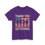 Thank You Veterans Veterans Day T-Shirt - Purple