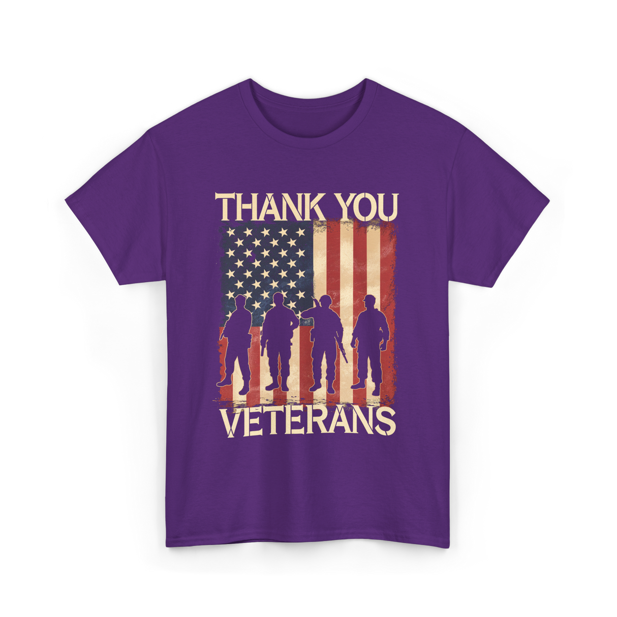 Thank You Veterans Veterans Day T-Shirt - Purple