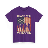 Thank You Veterans Veterans Day T-Shirt - Purple