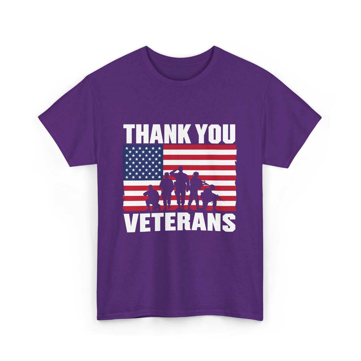 Thank You Veterans Veterans Day T-Shirt - Purple