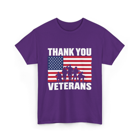 Thank You Veterans Veterans Day T-Shirt - Purple