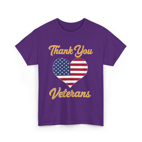 Thank You Veterans Veterans Day T-Shirt - Purple