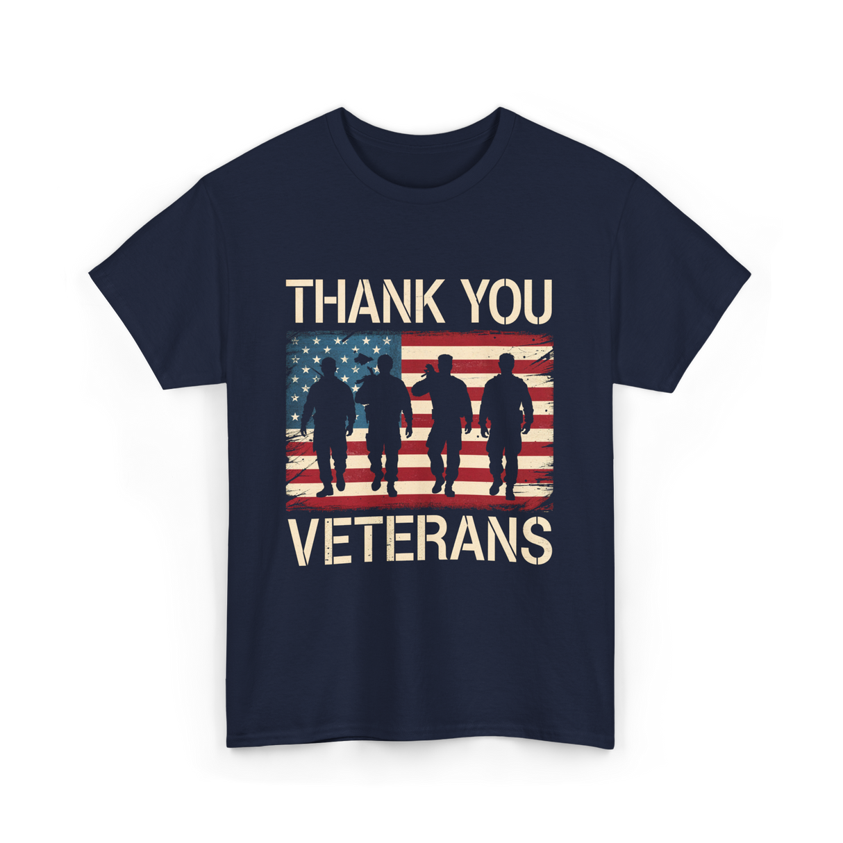 Thank You Veterans Veterans Day T-Shirt - Navy