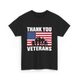 Thank You Veterans Veterans Day T-Shirt - Black