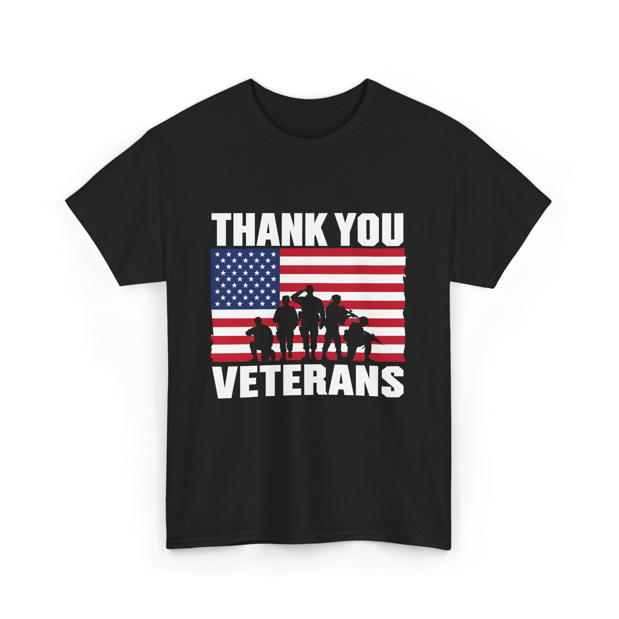 Thank You Veterans Veterans Day T-Shirt - Black