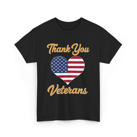 Thank You Veterans Veterans Day T-Shirt - Black