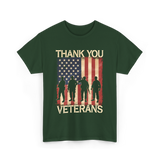 Thank You Veterans Veterans Day T-Shirt - Forest Green