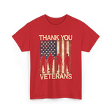 Thank You Veterans Veterans Day T-Shirt - Red