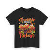 Thankful For My Kindergarten Turkeys T-Shirt - Black