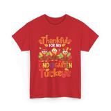 Thankful For My Kindergarten Turkeys T-Shirt - Red