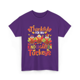 Thankful For My Kindergarten Turkeys T-Shirt - Purple