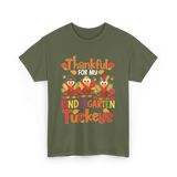 Thankful For My Kindergarten Turkeys T-Shirt - Military Green