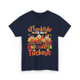 Thankful For My Kindergarten Turkeys T-Shirt - Navy