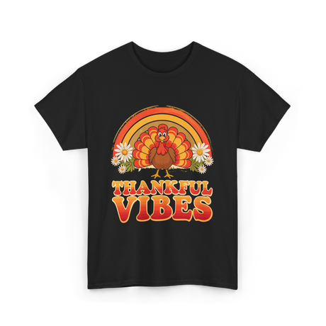 Thankful Vibes Turkey T-Shirt - Black