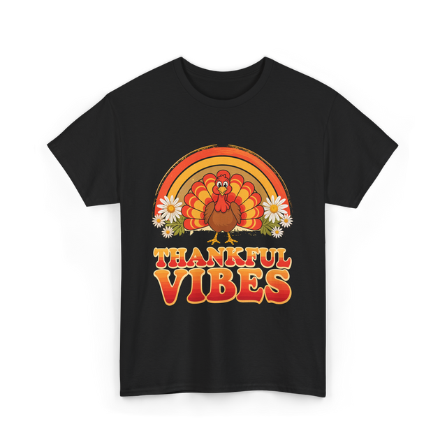 Thankful Vibes Turkey T-Shirt - Black