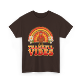 Thankful Vibes Turkey T-Shirt - Dark Chocolate