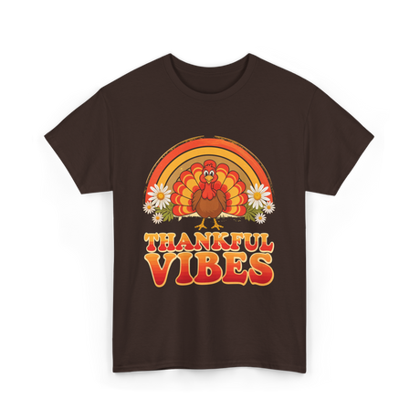 Thankful Vibes Turkey T-Shirt - Dark Chocolate