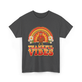 Thankful Vibes Turkey T-Shirt - Dark Heather