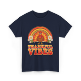 Thankful Vibes Turkey T-Shirt - Navy