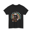 Thanksgiving Cat Turkey Costume Thanksgiving T-Shirt - Black