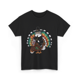 Thanksgiving Cat Turkey Costume Thanksgiving T-Shirt - Black