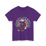 Thanksgiving Cat Turkey Costume Thanksgiving T-Shirt - Purple