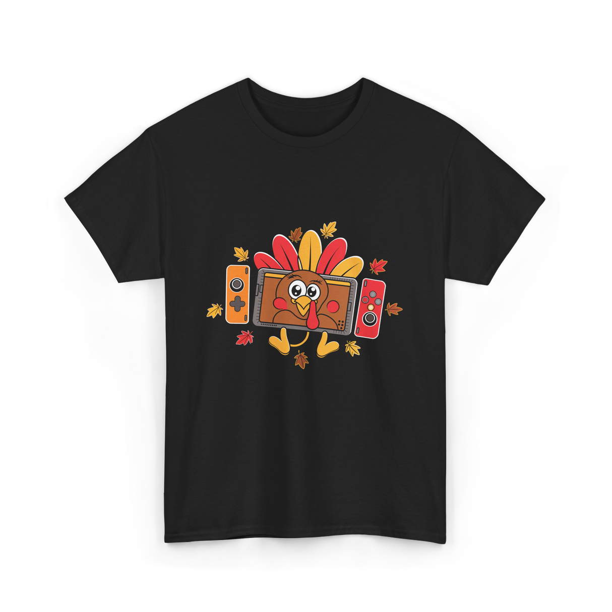 Thanksgiving Gamer Turkey Gaming T-Shirt - Black