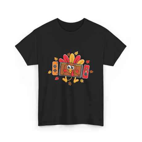 Thanksgiving Gamer Turkey Gaming T-Shirt - Black