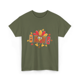 Thanksgiving Gamer Turkey Gaming T-Shirt - Military Green