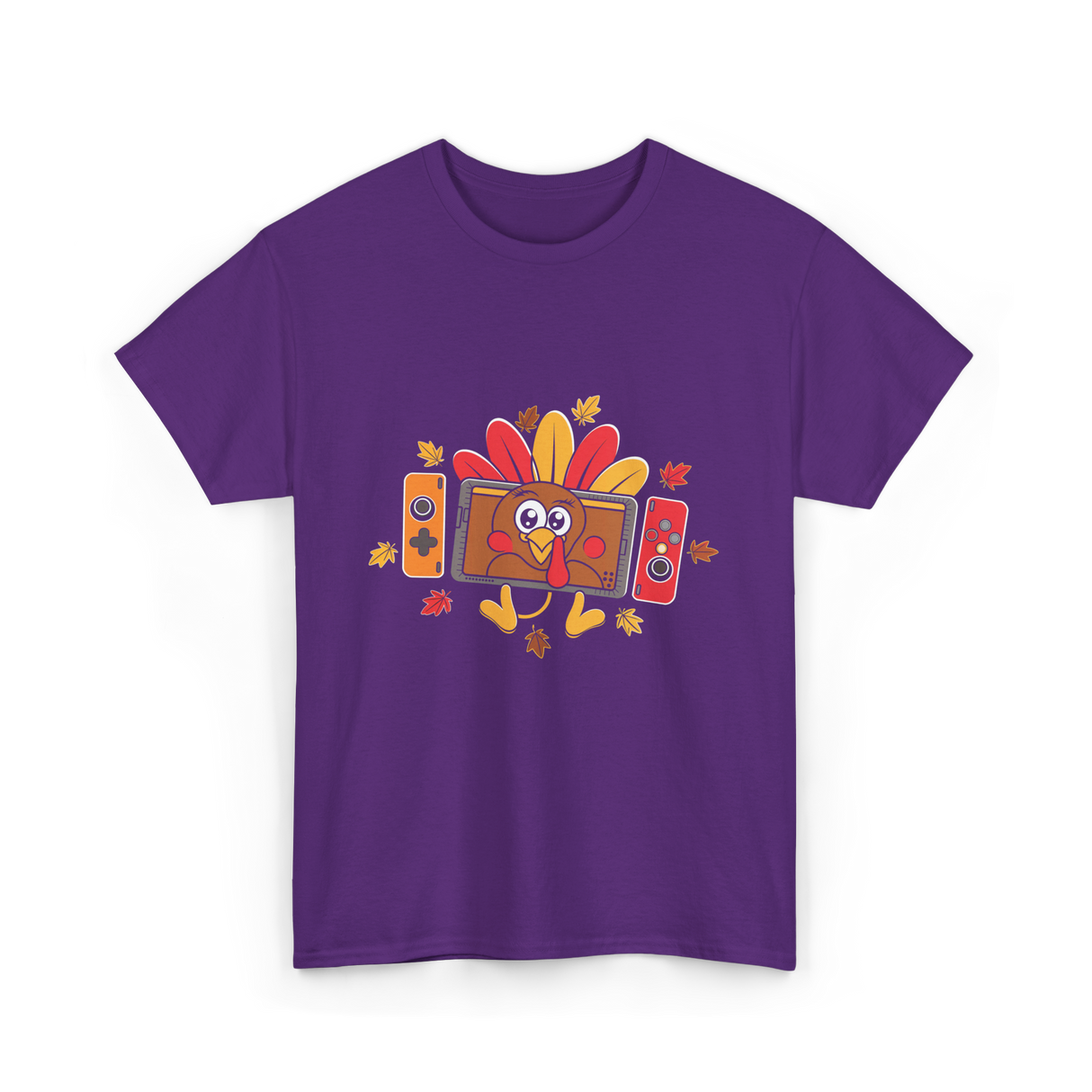 Thanksgiving Gamer Turkey Gaming T-Shirt - Purple