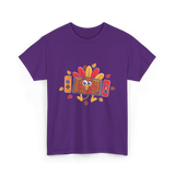 Thanksgiving Gamer Turkey Gaming T-Shirt - Purple