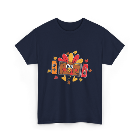 Thanksgiving Gamer Turkey Gaming T-Shirt - Navy