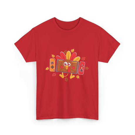 Thanksgiving Gamer Turkey Gaming T-Shirt - Red