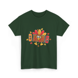 Thanksgiving Gamer Turkey Gaming T-Shirt - Forest Green