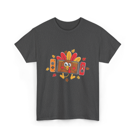 Thanksgiving Gamer Turkey Gaming T-Shirt - Dark Heather