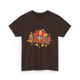 Thanksgiving Gamer Turkey Gaming T-Shirt - Dark Chocolate