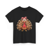 Thanksgiving Leopard Turkey T-Shirt - Black