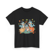 Thanksgiving Manatee Pumpkins Fall T-Shirt - Black